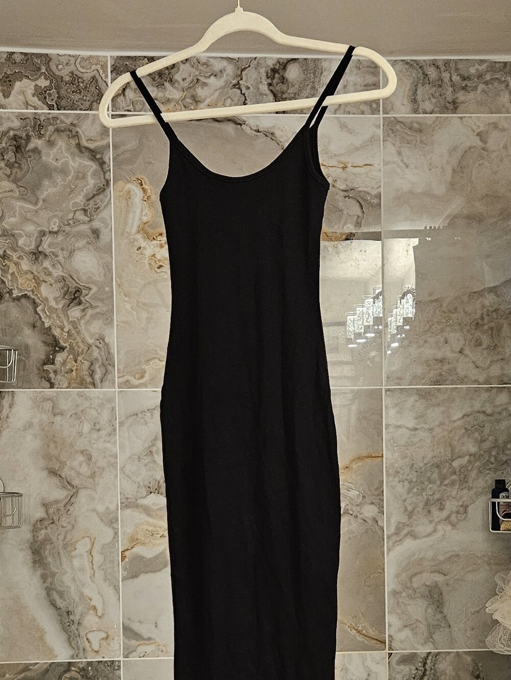 Meshki Black Midi Knit Tank Dress